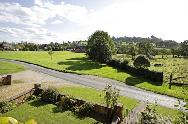 Panoramic countryside view from Winton House